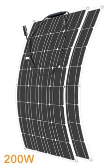 Flexibel zonnepaneel kit V 2x100W compleet