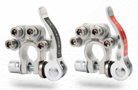 Accuklem Batterijklem 4 polig Snelklem set plus en min