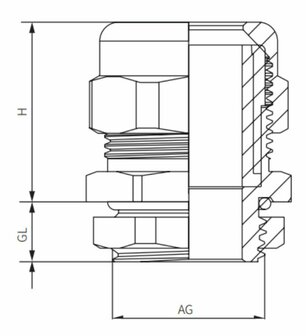 Kabelwartel 2 stuks M10 RVS voor 3-6.5mm kabel