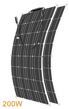 Flexibel zonnepaneel kit V 2x100W compleet