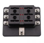 Steekzekeringhouder 6xschroef,LED en kap Steekzekeringhouder 6xschroef,LED en kap