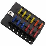 Steekzekeringhouder 12xblad,LED en kap. Niet meer leverbaar. Steekzekeringhouder 12xblad,LED en kap. Niet meer leverbaar.