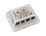 Distributieblok 2x in en 4x uit Distributieblok 2x in en 4x uit