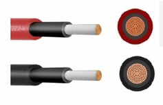 Solarkabel 6mm2 25m Rood plus 25m Zwart Solarkabel 6mm2 25m Rood plus 25m Zwart