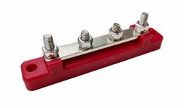 Contactstrip 4 punts rood middelzwaar